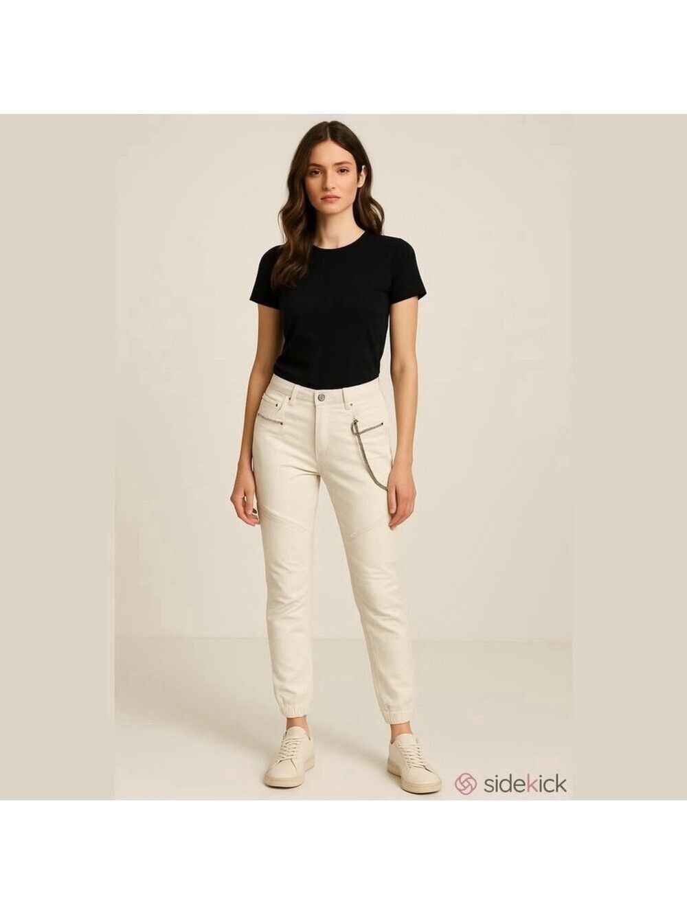 NWT G-Star Raw 3301 Plus Sudden Straight Jeans W27 Crushed White Moto Distressed